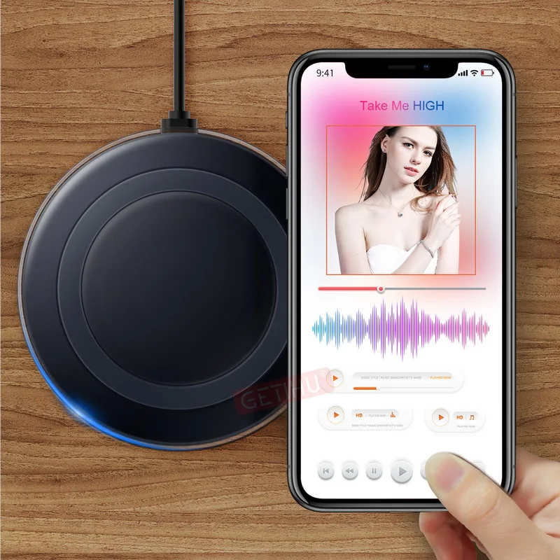 

Universal Qi Wireless Charger For Samsung Galaxy S8 S9 Plus S7 Note 8 Wireless Charge For iPhoneX 8 8 Plus Mobile Charging Pad