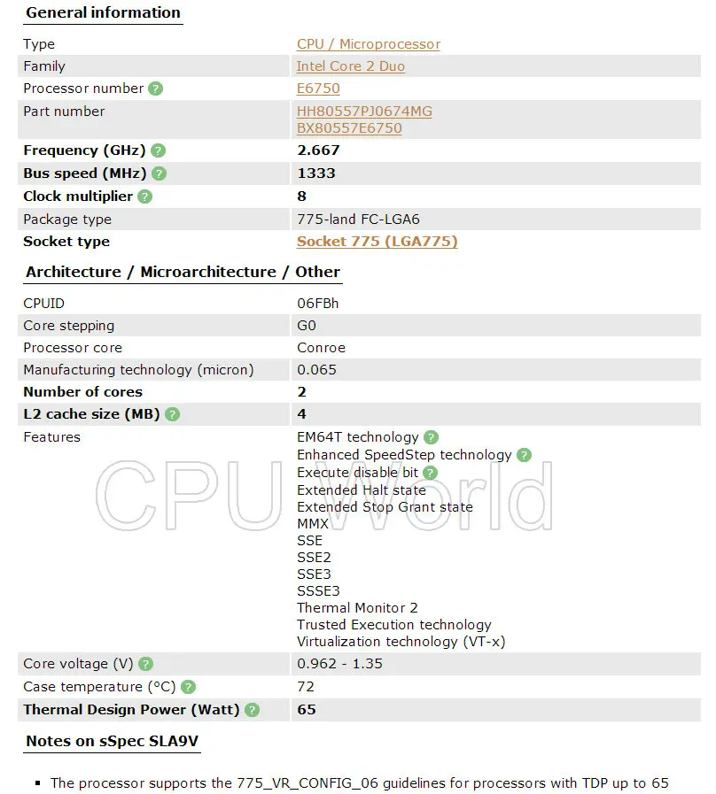 Original Intel Core 2 Duo E6750 Cpu Processor 2 66ghz 4m 1333mhz 65w Socket 775 Socket 775 Core 2 Duo E6750core 2 Duo Aliexpress