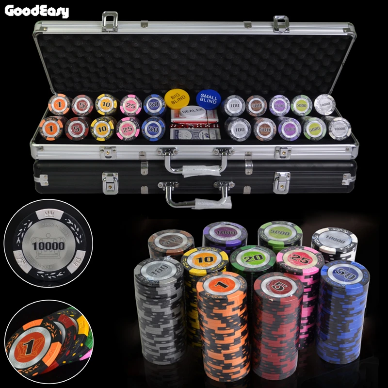 Uitvoeren afdrijven vrijdag Flash Sale 500pcs/set 14g Casino Clay Wheat Crown Poker Chips Deluxe Sets  Texas Hold'em Chips Sets+metal Box+free Gift - Poker Chips - AliExpress
