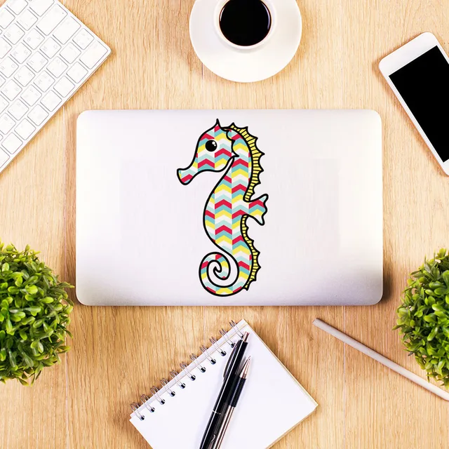 color seahorse color wall sticker colorful tribal geometric pattern seahorse pattern