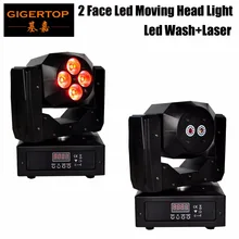 TIPTOP TP-L651 Двусторонняя 4*15 Вт RGBWA 5в1 смешивание цветов светодиодный движущийся головной свет+ зеленый красный лазер движущаяся головка