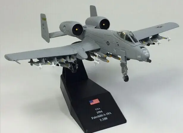 1:100 Амер сплав моделирование Танк бомбардировщик A10 США 1994 Fairchild A-10A молния истребитель атака модель