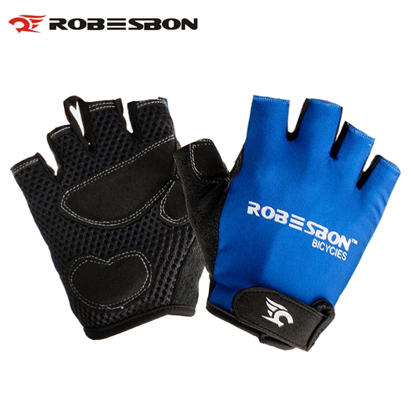 

ROBESBON M-XL Half Finger Cycling Gloves Gel Anti-slip MTB Bike Fingerless Gloves For Men Women Bicycle Gloves Without Fingers