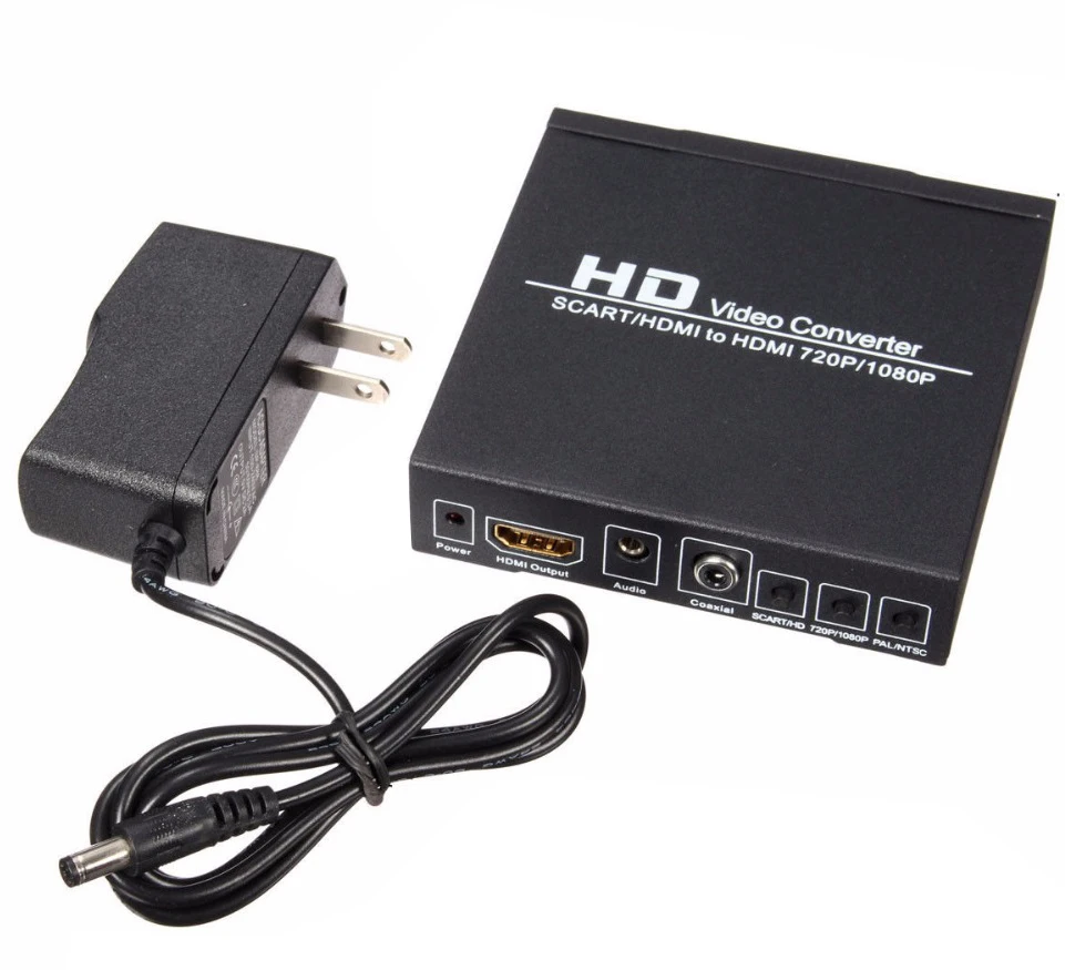 

SCART HDMI to HDMI Converter HD 1080P Video Adapter Convert 480I(NTSC)/576I(PAL) to 720P/1080P For DVD, TV STB, HD Game Player