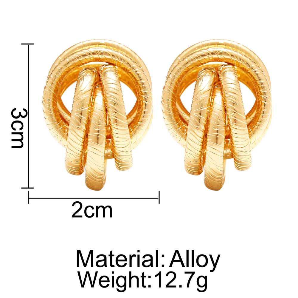 Серьги-гвоздики IF ME в винтажном стиле, золотой неровный геометрический узел, для женщин и девушек, Круглые, массивные, Oorbellen, вечерние, ювелирное изделие, подарок, новинка
