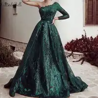 modabelle Dark Green Sequins Lace Evening Dresses Vestidos De Novia Arabic Evening Gowns Dresses Abiye Gece Elbisesi 2019