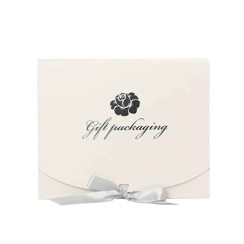 100 개/몫 25x20x5cm 큰 선물 상자 화장품 병 스카프 의류 포장 백서 상자 리본 속옷 포장 상자