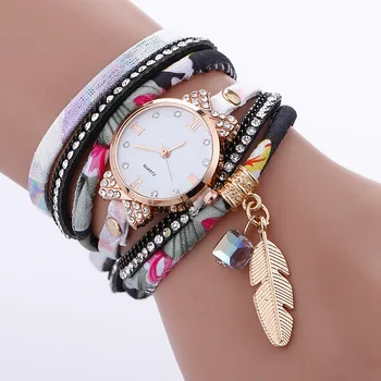 

2020 Speed Sell Pass Hot Leaves Around The New Pu Bracelet Watch Ms Students Fashion Wholesale