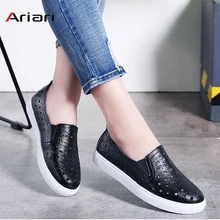 Ariari Новое поступление сезон: весна–лето женская обувь на плоской подошве, женские кроссовки, Туфли в британском стиле женская обувь лоферы, балетки на каждый день; белая женская обувь; водонепроницаемые мокасины;