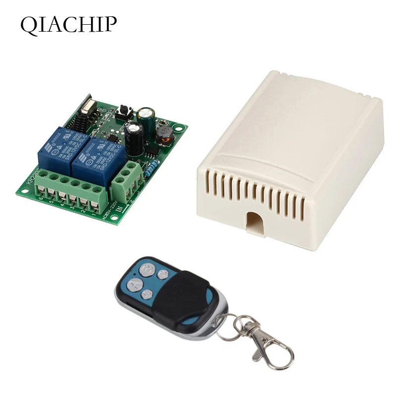 

433 Mhz Universal Wireless Remote Control Switch AC 85V ~ 250V 110V 220V 2CH Relay Receiver Module and RF 433Mhz Remote Contro