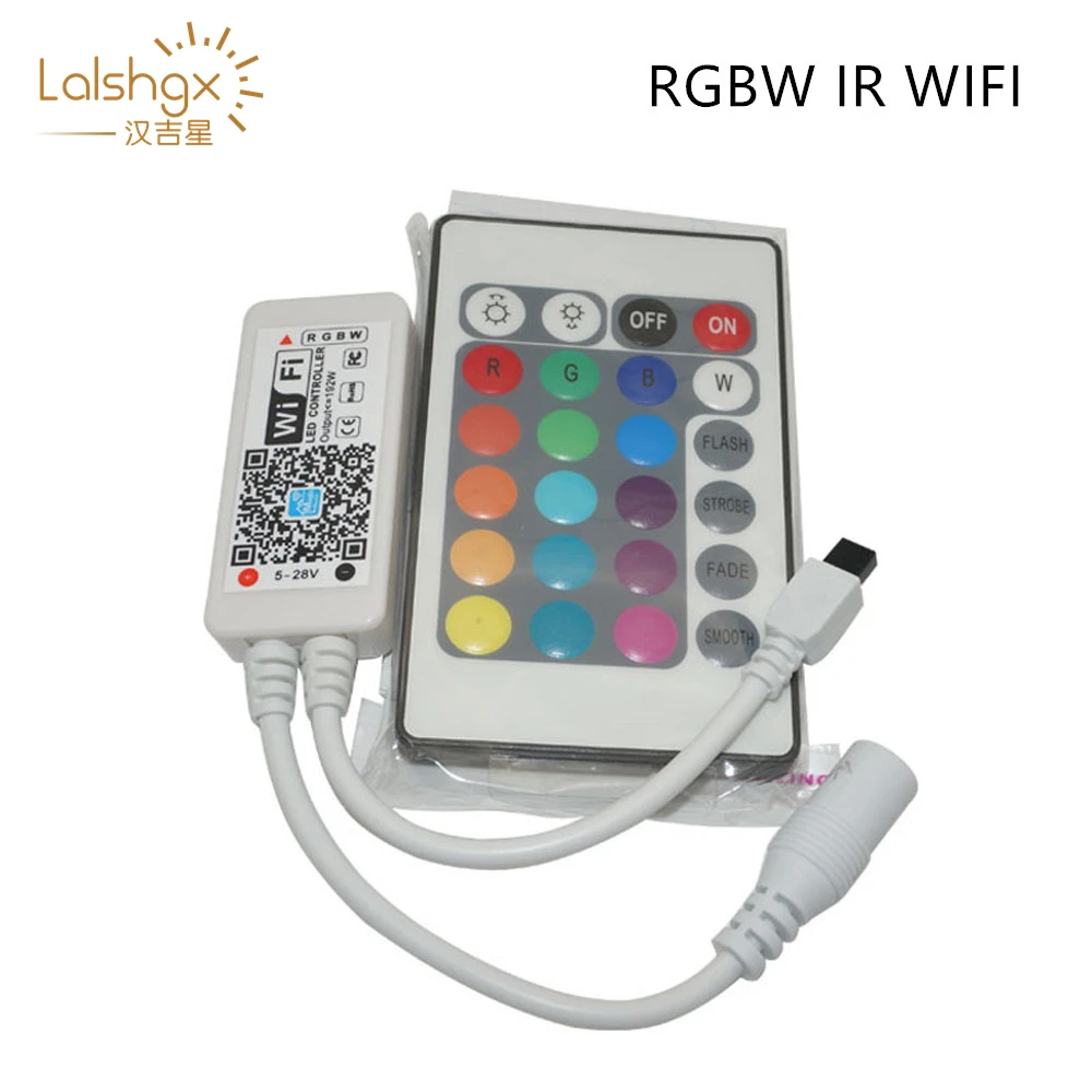 DC12-24V мини wifi RGB/RGBW/RGBCW СВЕТОДИОДНЫЙ Контроллер таймера IR RF пульт дистанционного управления музыкой от Alexa Google домашний телефон wifi контроллер