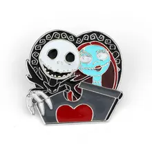 Дизайн Кошмар перед Рождеством метка с черепом Изысканная модная брошь на булавке для влюбленных Высокое качество макси массивные украшения
