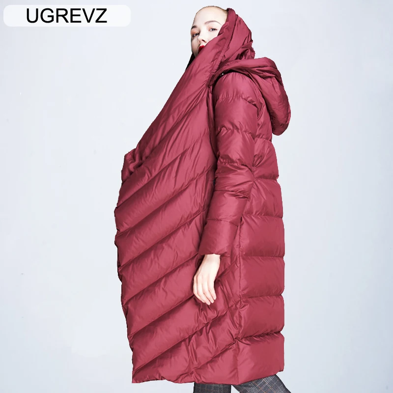 À Veste Femelle Automne Neige Casual Hiver Ugrevz Survêtement Parkas Capuchon ef18022blue ef18022redwine Porter Longue Femmes Ef18022black Bas Épais Vestes Vers Manteaux Chaud 2019 Le U8qwxq65Y