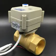2-полосная латунь DN25 Электрический нормальный открытый/закрыть клапан с ручным управлением TF25-B2-B BSP 1 ''AC/DC9V-24V 2 провода