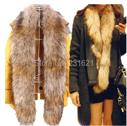 

Autumn and winter women's Ultralarge ultra long faux fox raccoon fur luxury thermal fur scarf muffler collar scarf 180cm