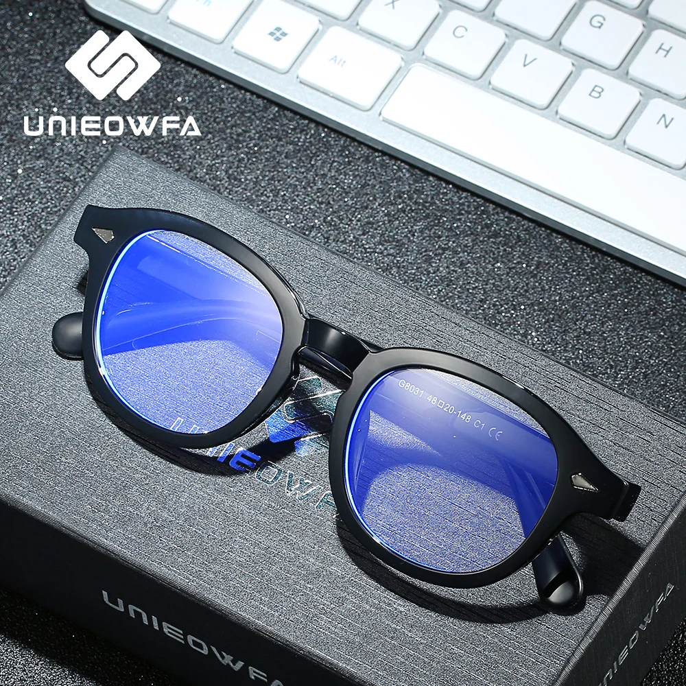 Очки UNIEOWFA в ретро стиле для мужчин и женщин оптические аксессуары овальной