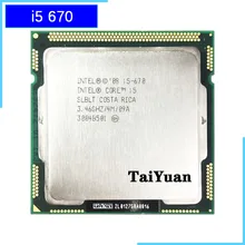 Intel Core i5-670 i5 670 3.4 GHz çift çekirdekli CPU İşlemci 4M için 73W LGA 1156