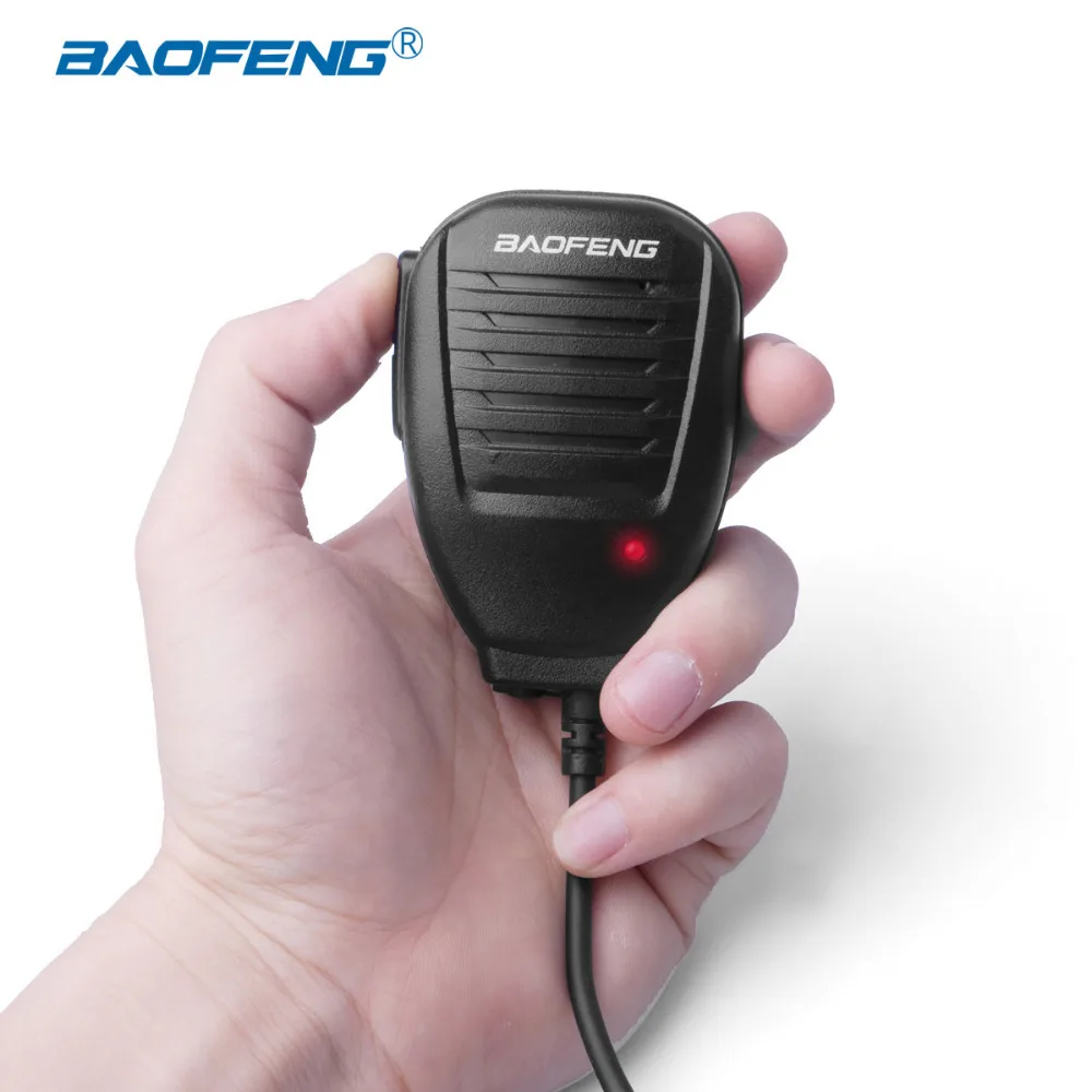 

Baofeng Mini LED Handheld Microphone Loud Speaker with PTT Button Universal K type jack Use for Baofeng UV-5R 5RA 5RE BF-888S