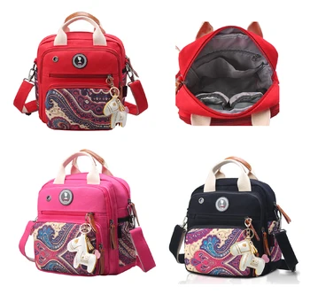 

New Quality Small Canvas Multi-function Tote Messenger Backpack Baby Nappy Diaper Bag Changing Bag--10854S