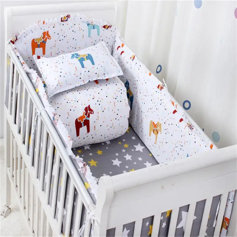 Bayi Bedding Set Kartun Crib Bedding Set 100 Katun Pakaian Tidur Dekorasi Termasuk Bantal Kasus Bumper Lembar 6 7 Pcs Set Bed Brush Bed Shampoobed Headboard Aliexpress