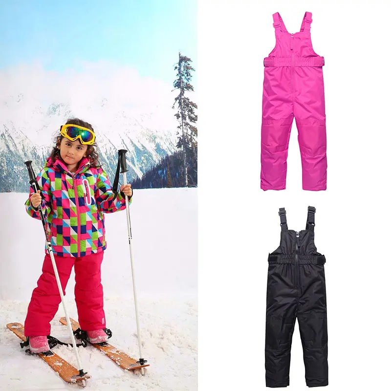 

2018 Unisex children Ski Pants Outdoor Sports Kids Suspenders Trousers Windproof Waterproof Warm Winter Snow Sweatpants