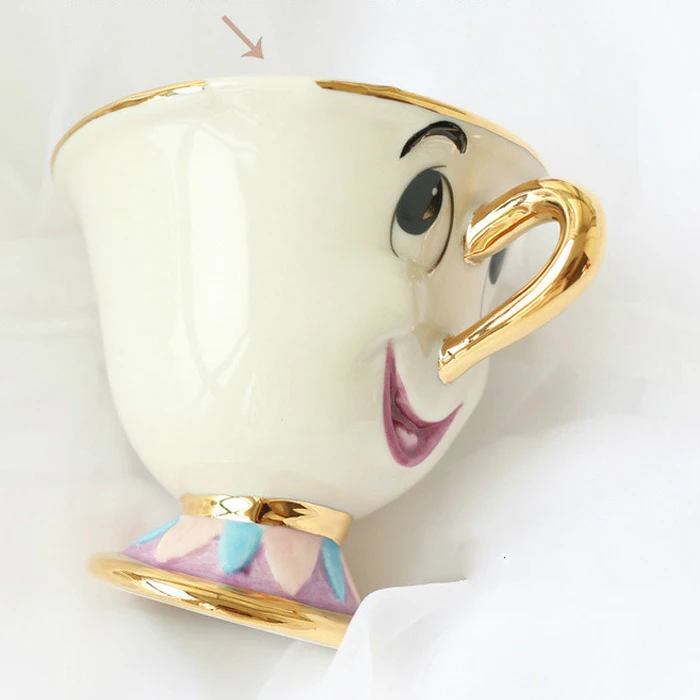 Старый стиль мультфильм красота и чудовище чай горшок кружка Mrs Potts Чип чай горшок чашка один набор Быстрая