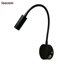 Простой светодиодный прожектор Современный Креативный прикроватный светильник для спальни Гостиная лампы для кабинета белый свет(Цвет: черный без выключателя