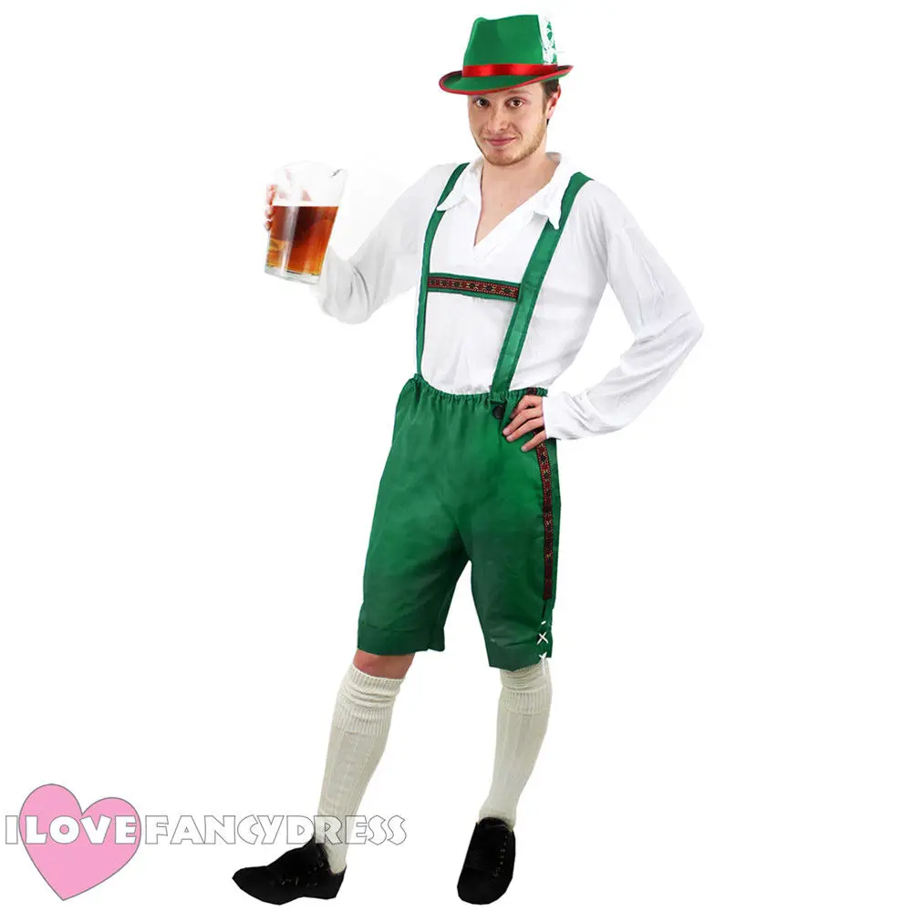 Adult Traditional Oktoberfest Hat Bavarian Mens Moustache Fancy Dress Accessory 