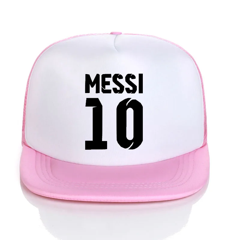 meesi детская бейсболка летний ребенок/взрослых Бейсбол шляпы солнцезащитные, кепки для Мальчиков Snapbacks любителей Messi 10 Бразильский футбол Кепки - Цвет: pink