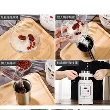 220 V Портативный электрический чайник 0.7L многофункциональный электрический кухонный аппарат для тушения Высококачественная электрическая мини-плита с таймером