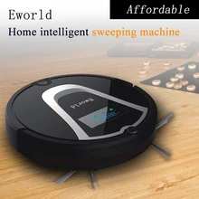 Eworld 2016 Newest Plastic Material and Floor Sweeper Machine Type Electric Home Sweeper Robot Vacuum Cleaner M884 Black