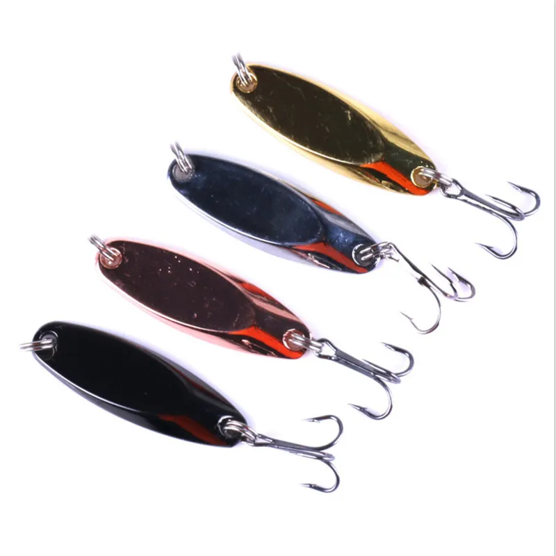 

1PCS Metal Sequins Spinner Spoon Fishing Lure 4cm/7g Hard Baits Artificial Baits Lures with Single Hooks Fishing Supples