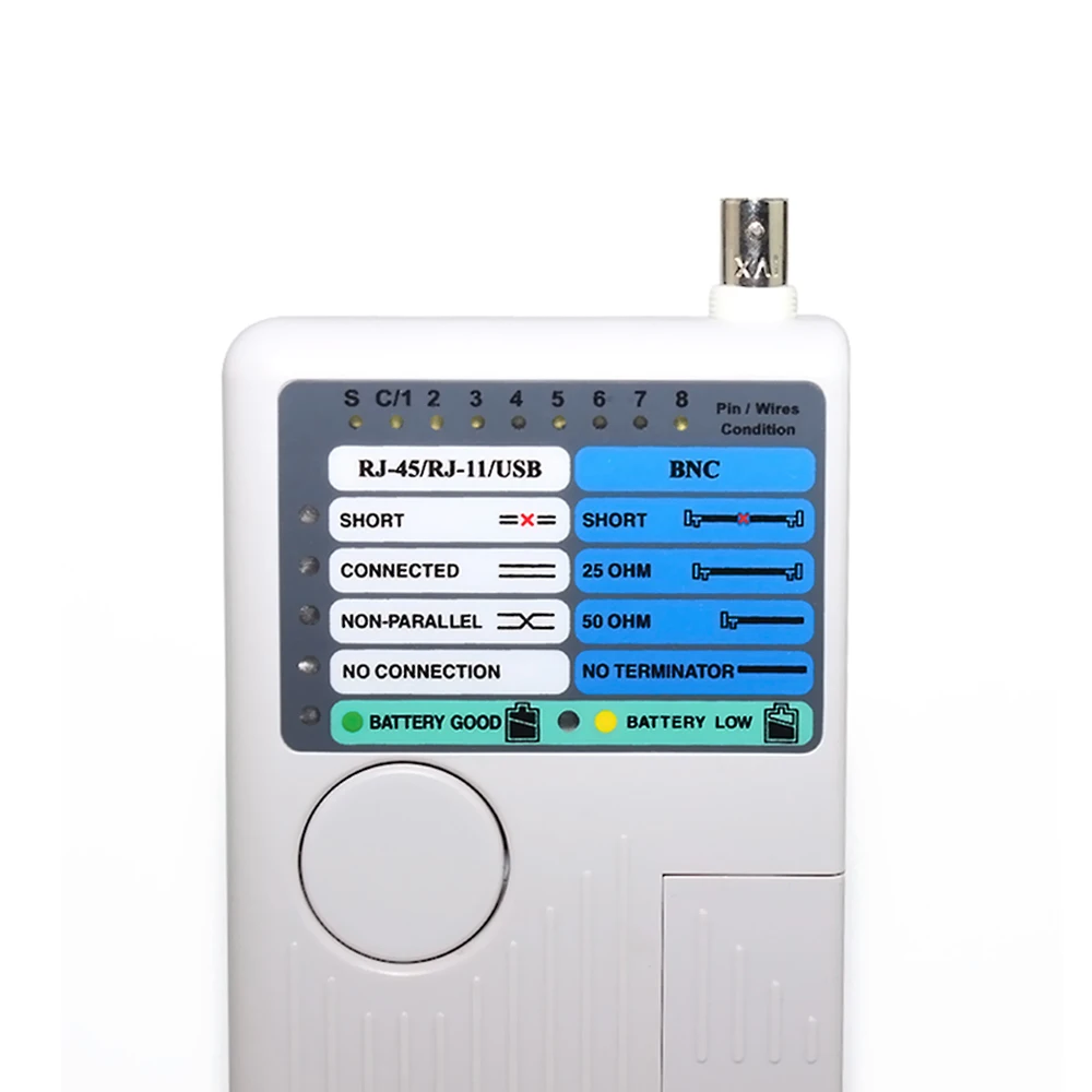 New Portable Ethernet Network Cable Tester Remote RJ11 RJ45 USB BNC LAN For UTP STP LAN Cables Tracker Detector Tool Kit