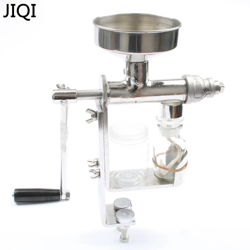 JIQI Manual Oil press machine Stainless Steel Oil presser Nut seed