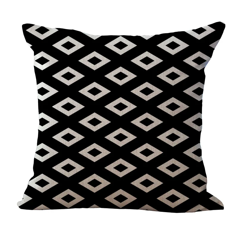 Cotton Black And White Striped Cushions Covers Home Decor Decorative Throw Pillows Cases 45*45cm