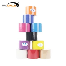 Procircle 6 шт./кор. 5 см х 5 м рулонов кинезиологическая лента для воды-доказательство, хлопковые спортивные мышцы ленты-разные цвета