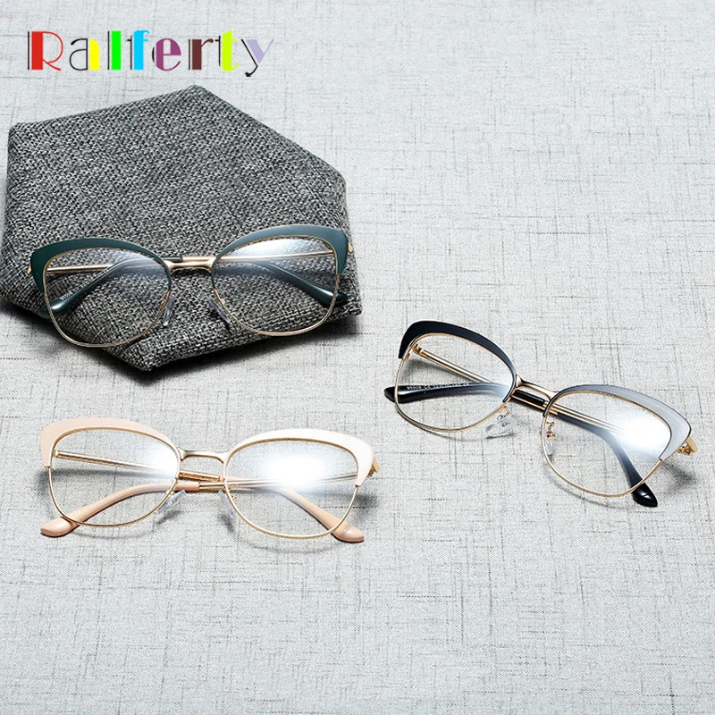 Ralferty близорукость очки оправа Женские винтажные кошачий глаз очки очков Оптический Рецепт; очки оправа Мода F95508
