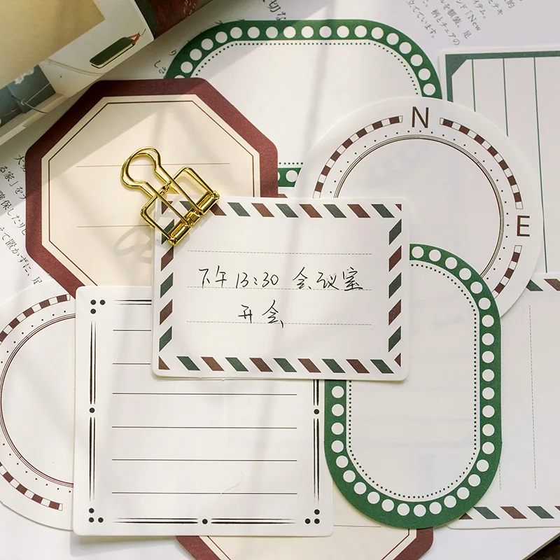 

30 sheet/set Creative Simple Writing geometry Memo Pad N Times Sticky Notes Memo Notepad Word book Office School Supplies Gift