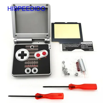 Hispeedo для GameBoy Advance SP Classic NES Ограниченная серия сменный корпус для GBA SP Корпус чехол шурупы - Цвет: with black screen