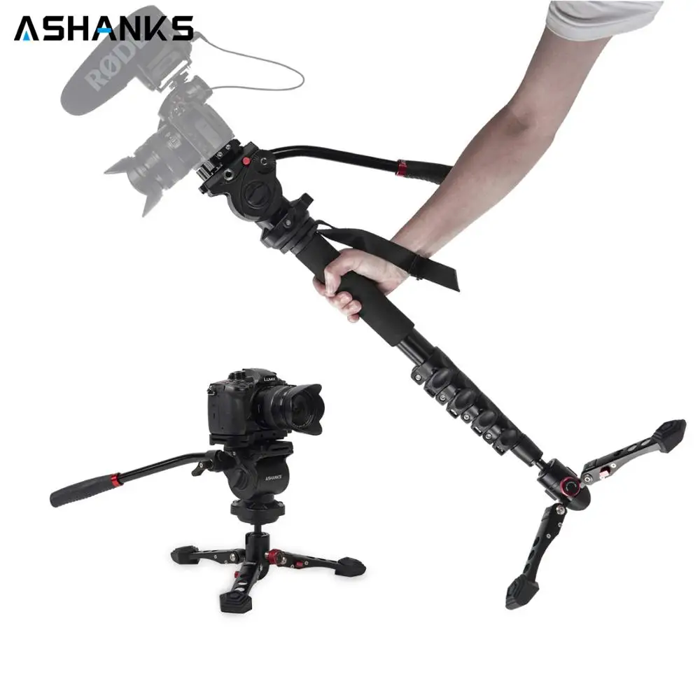 Штатив монопод для видеокамеры ASHANKS 160 см/63 дюйма профессиональный штатив 5 кг со
