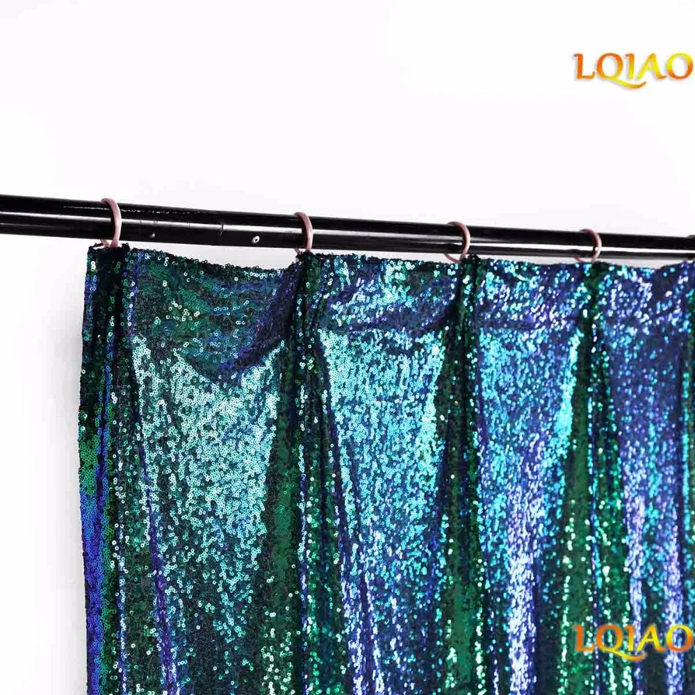 Green sequin Curtain Backdrop-003