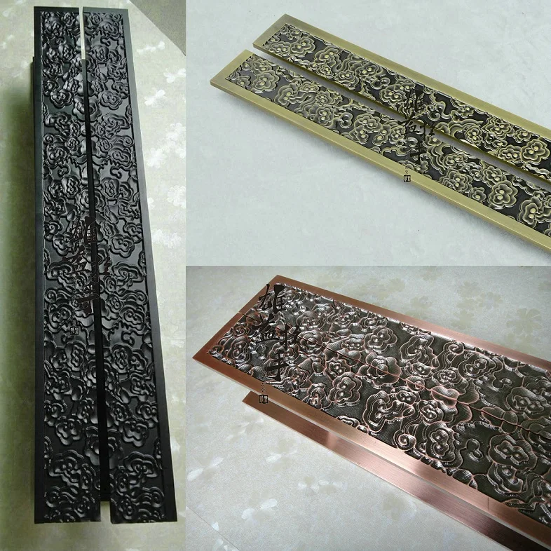 Chinese antique clouds door handle glass door handle hotel clubs bronze