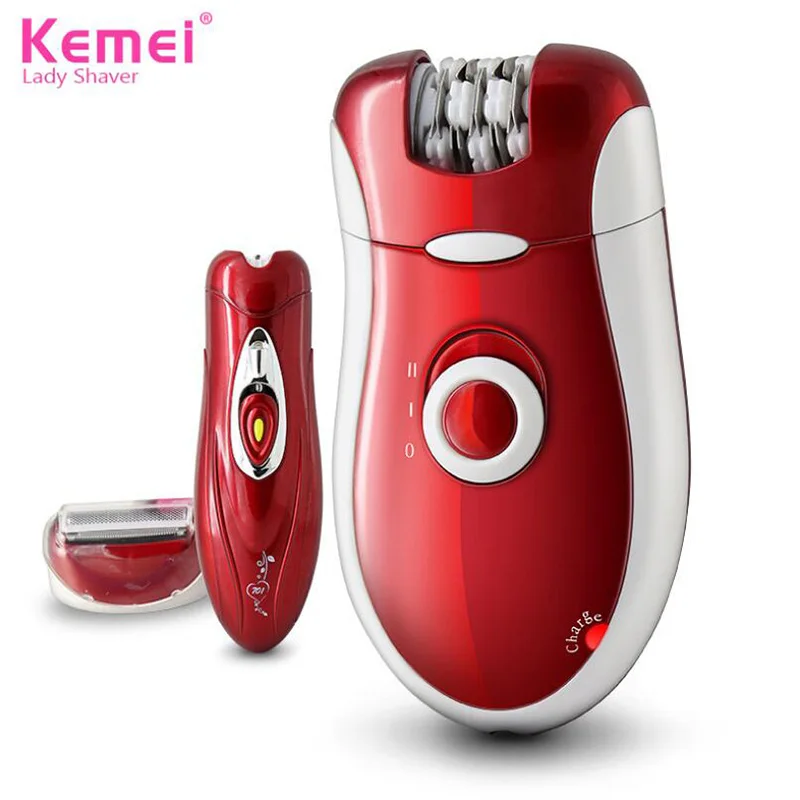 Kemei 3 in 1 Electric Epilator For Women Female Rechargeable Depilation