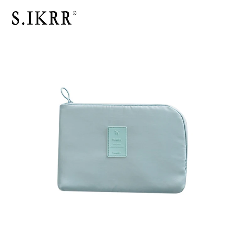 S. IKRR Женская портативная дорожная сумка, упаковка кубиков, многофункциональные аксессуары, Цифровое зарядное устройство, органайзер, маленькая сумка, многоцветная - Цвет: Style1-GrayBlue