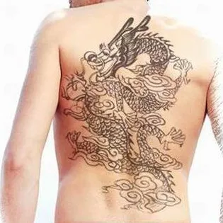 

3pcs large big dragon totem designs Temporary tattoo stickers Waterproof body paint tatoo 3d drawings for men free shipping