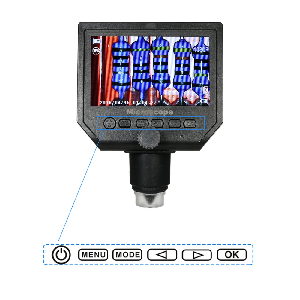 600X цифровой микроскоп электронный видео микроскоп 4,3 дюймов HD lcd паяльный микроскоп телефон Ремонт лупа с металлической подставкой