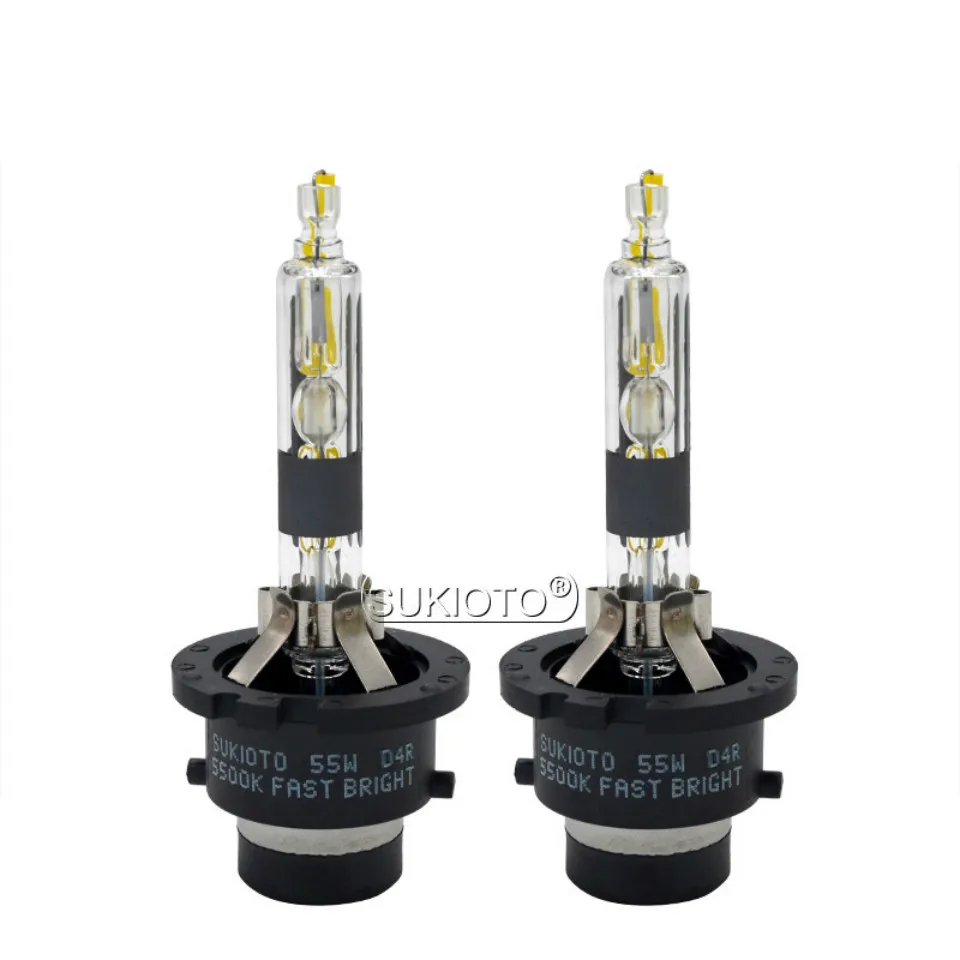 SUKIOTO 2PCS xenon D2S D4S 55W 5500K D2R D4R xenon hid Bulbs Projector Lens Upgrade Bright Metal Bracket Car Headlight Lamps (3)