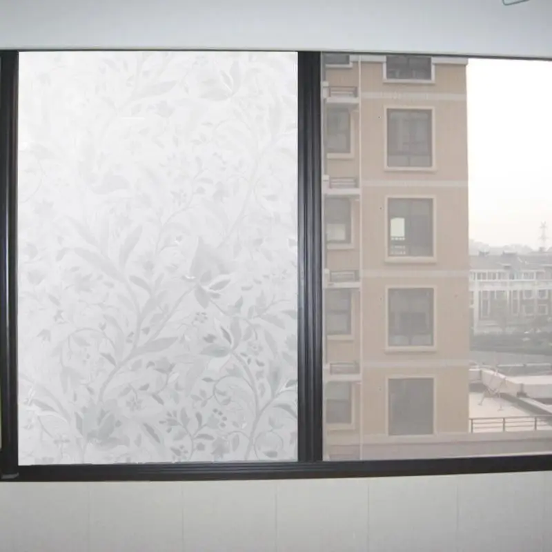 

Frosted Window Film Self Adhesive Decorative Privacy Cover Glass Etched Opaque Explosion-Proof Privacy Sticker Wall Decals Home