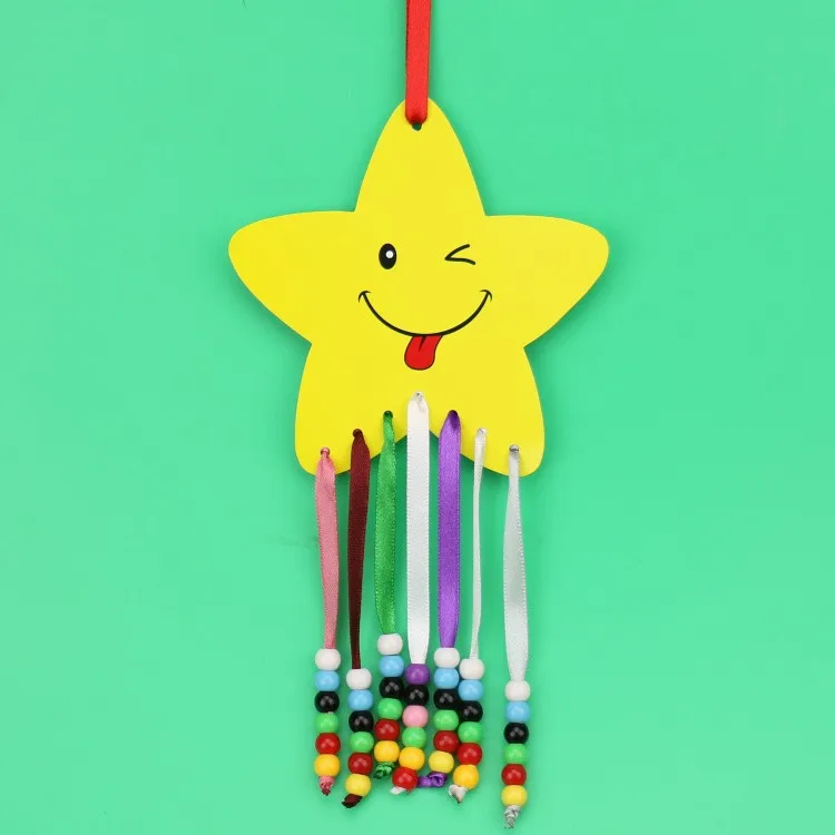 Цвет: желтый 1 шт./лот, DIY бумажная подвеска-звезда, Рождественская елка орнамент, X'mas сумка для вещей, домашнее украшение. детский сад ремесла для взрослых DIY самостоятельно DIY - Цвет: Цвет: желтый