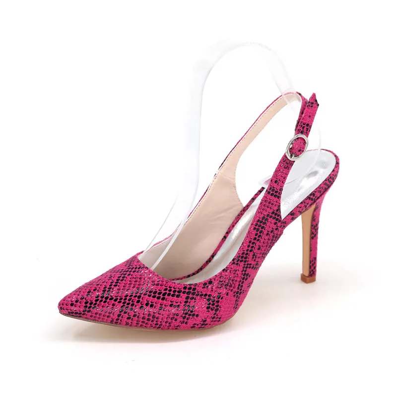 OnnPnnQ High Heels Snakeskin Shoes Women Pointed Toe Back Buckle Strap Evening Prom Party Dress Pumps OnnPnnQ High Heels Snakeskin Shoes Women Pointed Toe Back Buckle Strap Evening Prom Party Dress Pumps